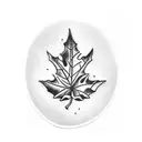 Leaf tattoo design idea