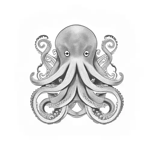 Tattoo of an octopus with tentacles wrapped around one arm. only in black tattoo design idea
