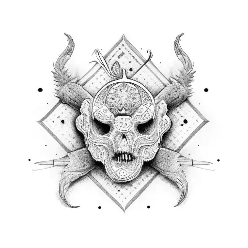 uma cruz em old school tattoo design idea