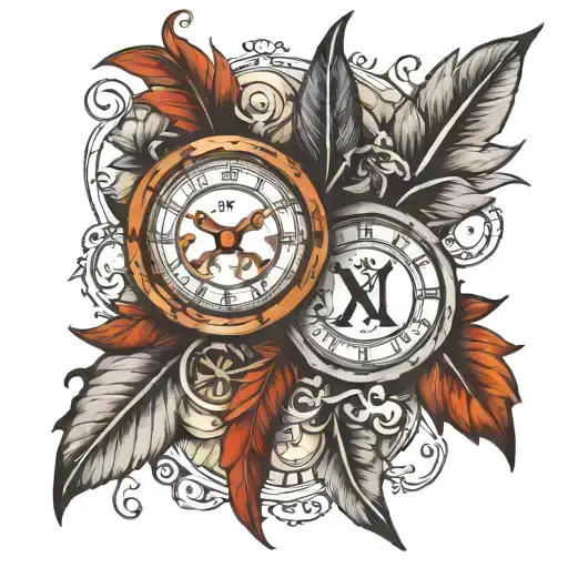 Roman numerals representing important dates tattoo design idea