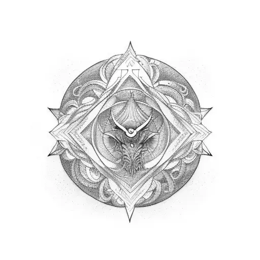 Celestial Trio tattoo design idea