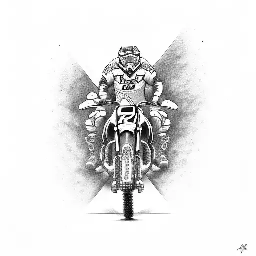 Motocross tattoo design idea