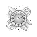 clock armband tattoo design idea