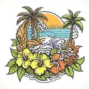 Hawaii Omaha Myrtle beach tattoo design idea