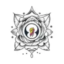 capricornio com flores tattoo design idea