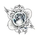 capricornio com flores tattoo design idea