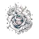 capricornio com flores tattoo design idea