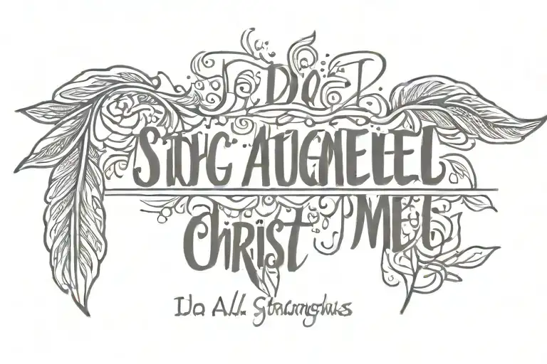 i do all things through christ who strengthens me tattoo design idea