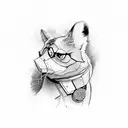 Word hustle but describe it in image  tattoo design idea