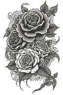 Roses tangled tattoo design idea