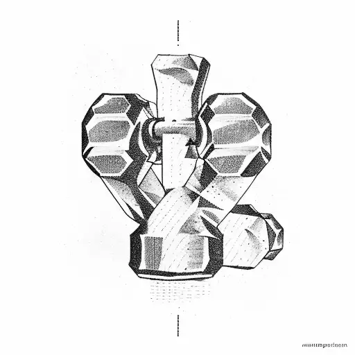 dumbbells tattoo design idea