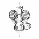 dumbbells tattoo design idea