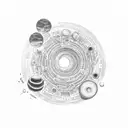 black hole and infinity  tattoo design idea