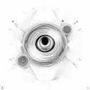 black hole and infinity  tattoo design idea