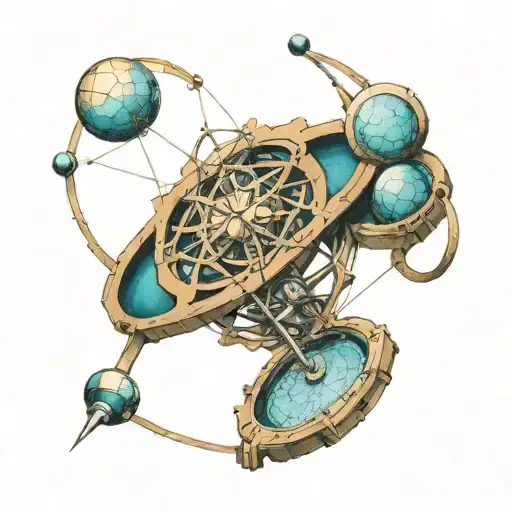 Leonardo da Vinci physics themed tattoo tattoo design idea