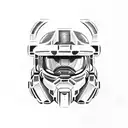 master chief halo tattoo design idea