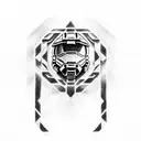 master chief halo tattoo design idea