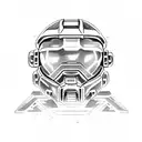 master chief halo tattoo design idea