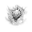 vague Kanagawa  tattoo design idea