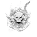 vague Kanagawa  tattoo design idea