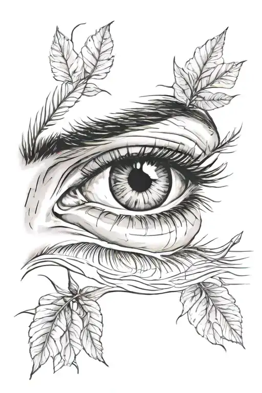 blind eye looking tattoo design idea
