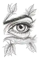 blind eye looking tattoo design idea