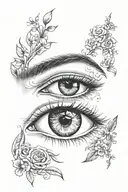 blind eye looking tattoo design idea