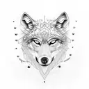wolf six eyes tattoo design idea