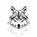 wolf six eyes tattoo design idea