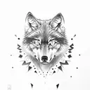 wolf six eyes tattoo design idea