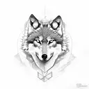 wolf six eyes tattoo design idea