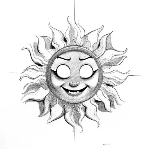 The sun logo from the disney movie Tangled tattoo design idea