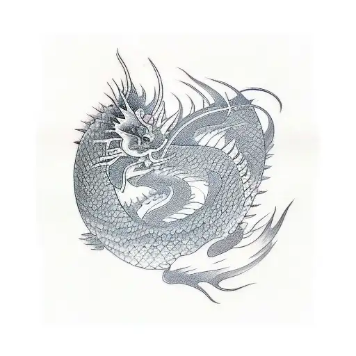 carp and dragon tattoo design idea