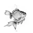 carp fish and dragron tattoo design idea