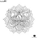 lotus with snakes  in rectangular shape  tattoo design idea