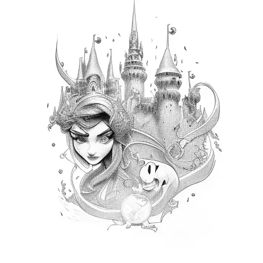 Mago Merlin disney tattoo design idea