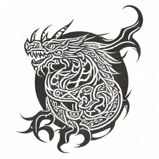 Filler dragon design tattoo design idea