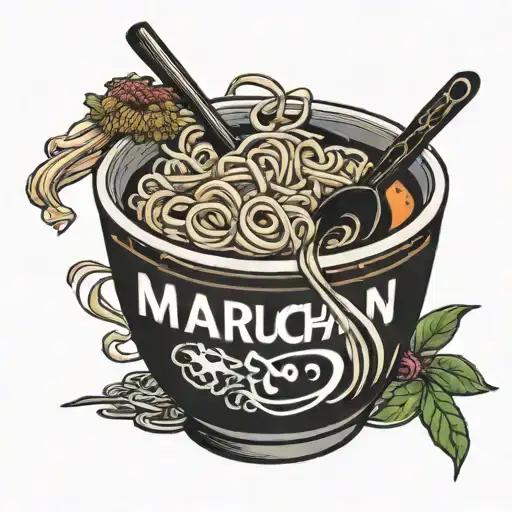 Maruchan ramen noodles tattoo design idea