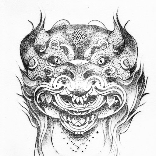 Foo Dog tattoo design idea