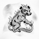 Foo Dog tattoo design idea