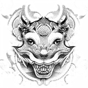 Foo Dog tattoo design idea