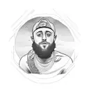 Incorporate imagery from Mac Miller's 'Swimming' album into a water-themed tattoo design tattoo design idea