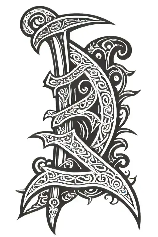 Roman's 12:2 inside sword tattoo design idea