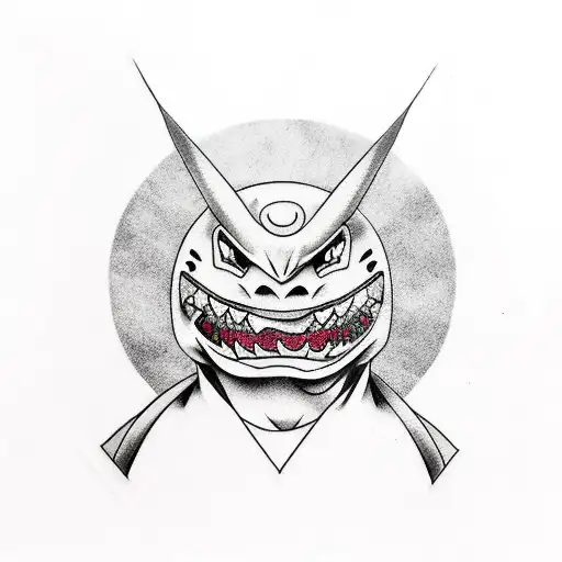 Gengar Pokemon  tattoo design idea
