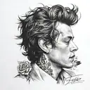 harry styles tattoo design idea