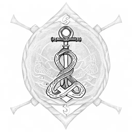 rainbow anchor heart tattoo design idea