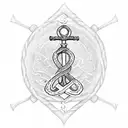 rainbow anchor heart tattoo design idea