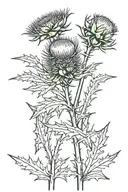 small thistle  tattoo design idea