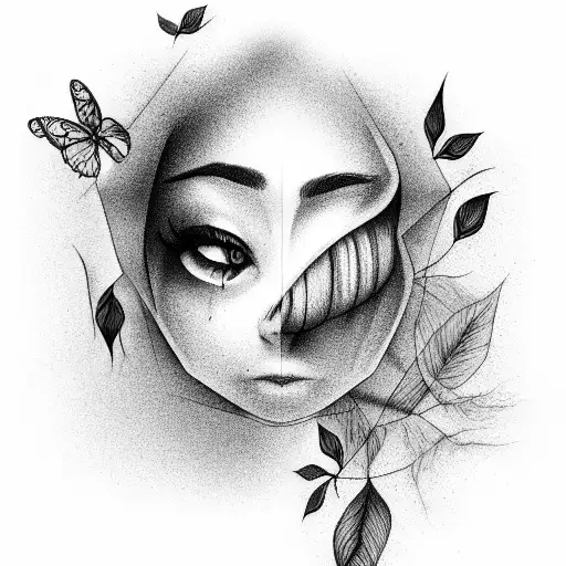 sad tattoo design idea