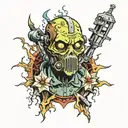 Fallout Ghoul tattoo design idea